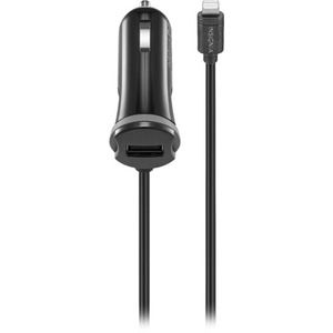 Insignia™ - 17 W Apple MFi Certified 9' Vehicle Charger for iPhone/iPad/iPod
